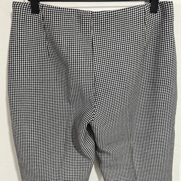 Zara Woman Black & White Houndstooth Jacquard Trousers Pants Size Medium - Picture 6 of 7